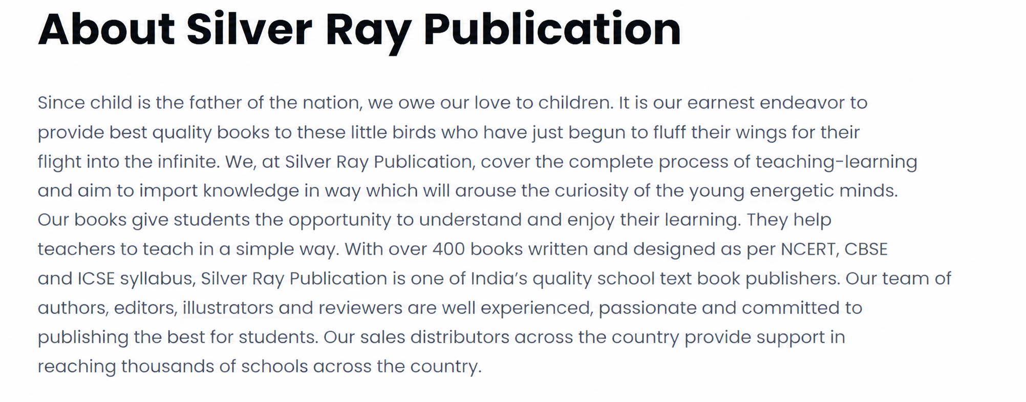About Silver Ray Publication